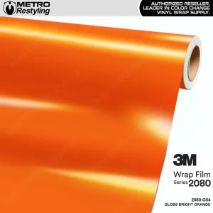 3M 2080 Gloss Bright Orange Vinyl Wrap | G54