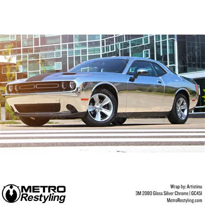 3M 2080 Gloss Silver Chrome Vinyl Wrap | GC451