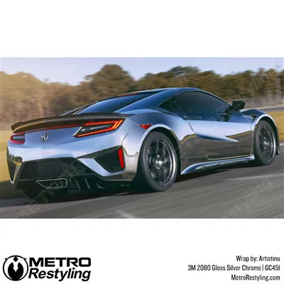 3M 2080 Gloss Silver Chrome Vinyl Wrap | GC451