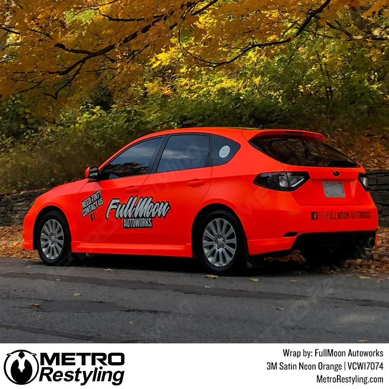 3M Neon Fluorescent Wrap Film | Satin Neon Orange | VCW17074
