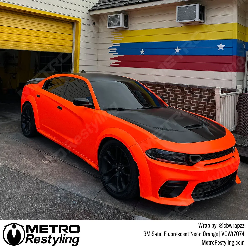 3M Neon Fluorescent Wrap Film | Satin Neon Orange | VCW17074