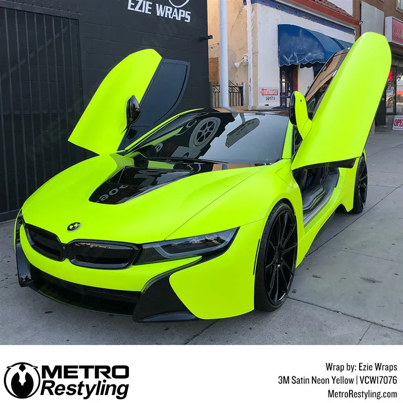 3M Neon Fluorescent Wrap Film | Satin Neon Yellow | VCW17076