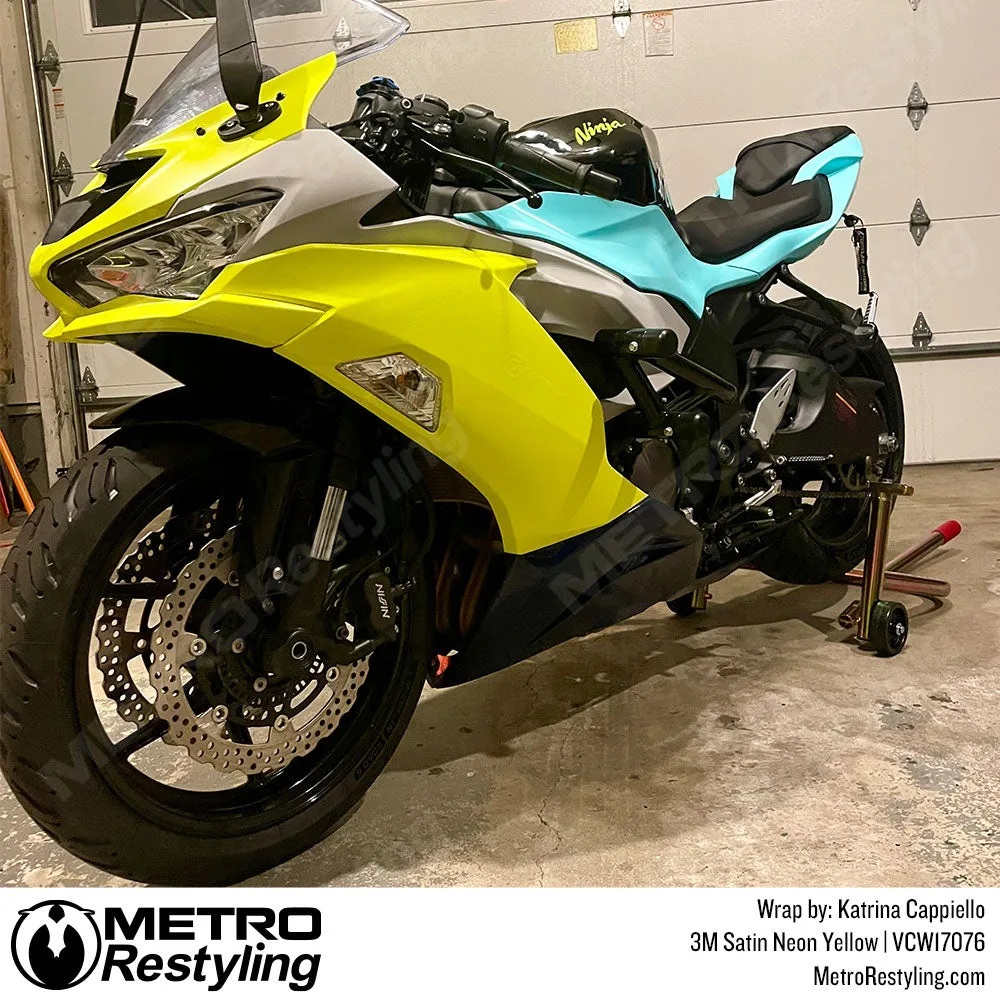 3M Neon Fluorescent Wrap Film | Satin Neon Yellow | VCW17076