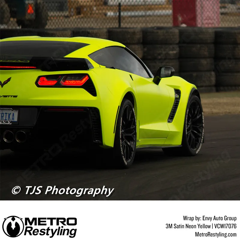 3M Neon Fluorescent Wrap Film | Satin Neon Yellow | VCW17076