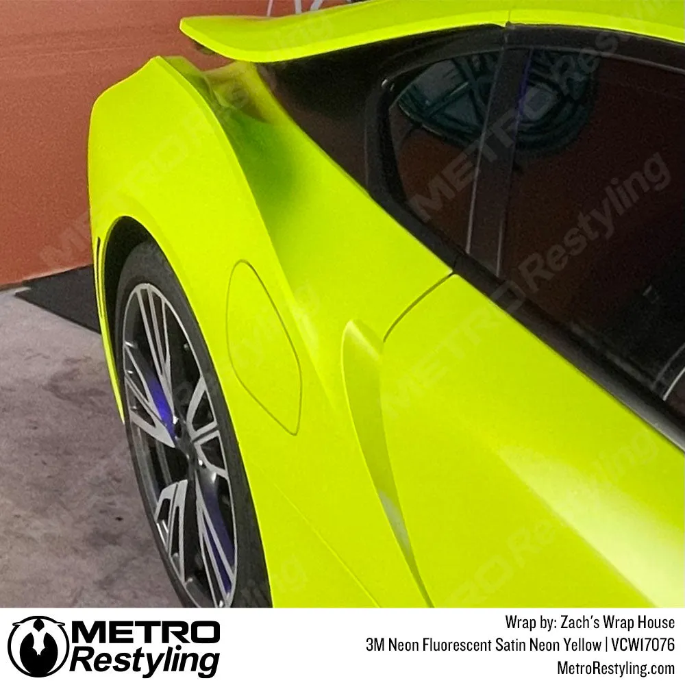 3M Neon Fluorescent Wrap Film | Satin Neon Yellow | VCW17076