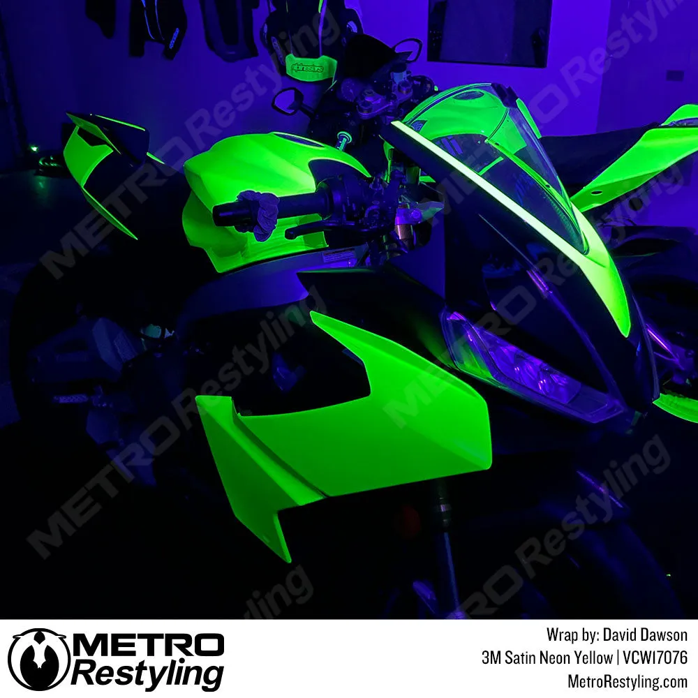 3M Neon Fluorescent Wrap Film | Satin Neon Yellow | VCW17076