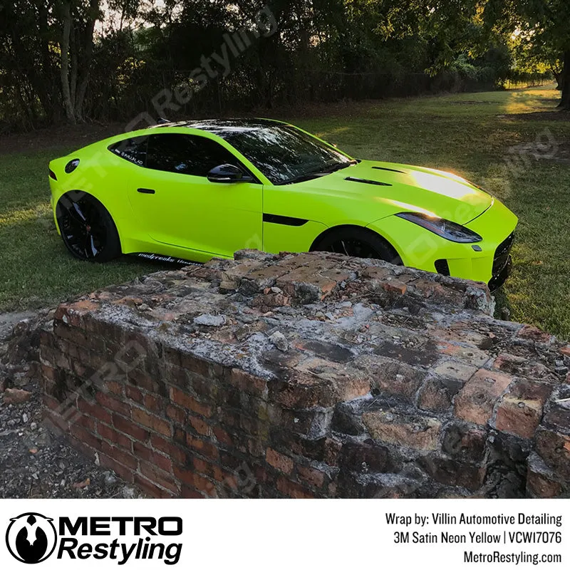 3M Neon Fluorescent Wrap Film | Satin Neon Yellow | VCW17076