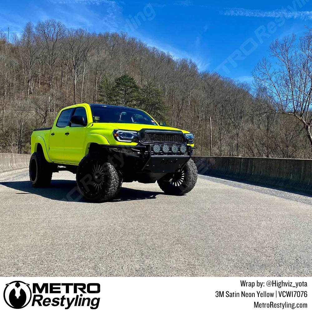 3M Neon Fluorescent Wrap Film | Satin Neon Yellow | VCW17076