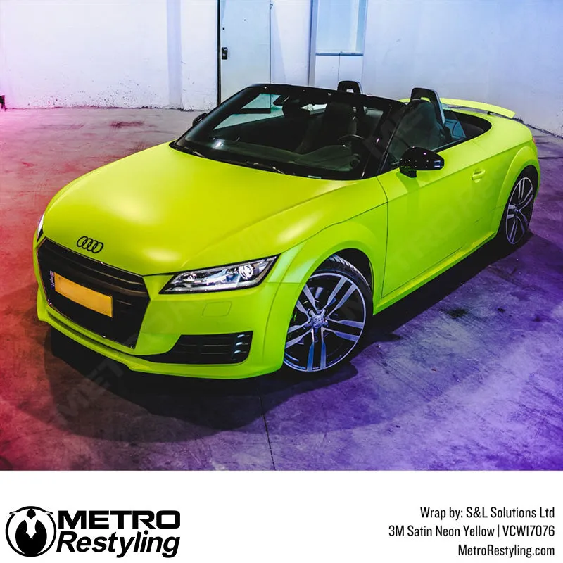 3M Neon Fluorescent Wrap Film | Satin Neon Yellow | VCW17076