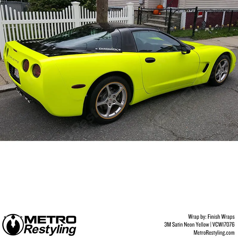 3M Neon Fluorescent Wrap Film | Satin Neon Yellow | VCW17076
