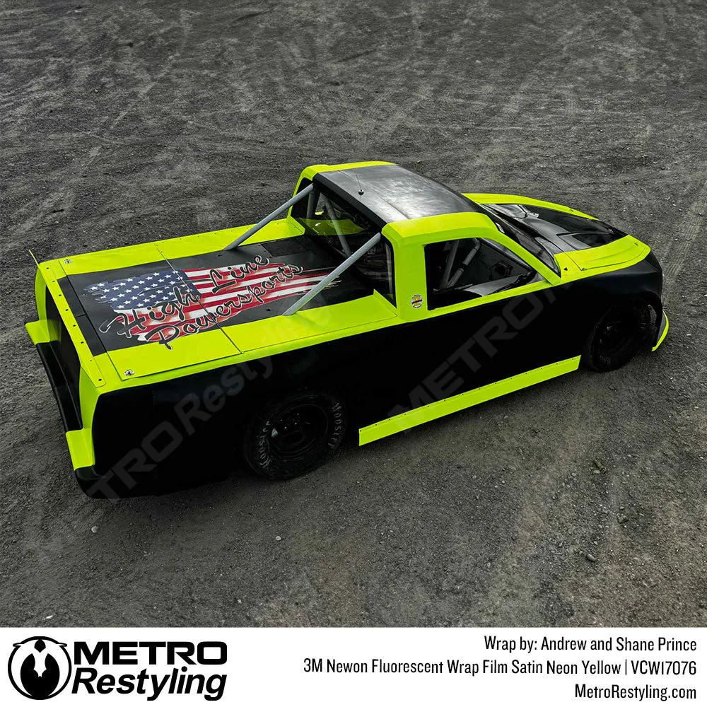 3M Neon Fluorescent Wrap Film | Satin Neon Yellow | VCW17076