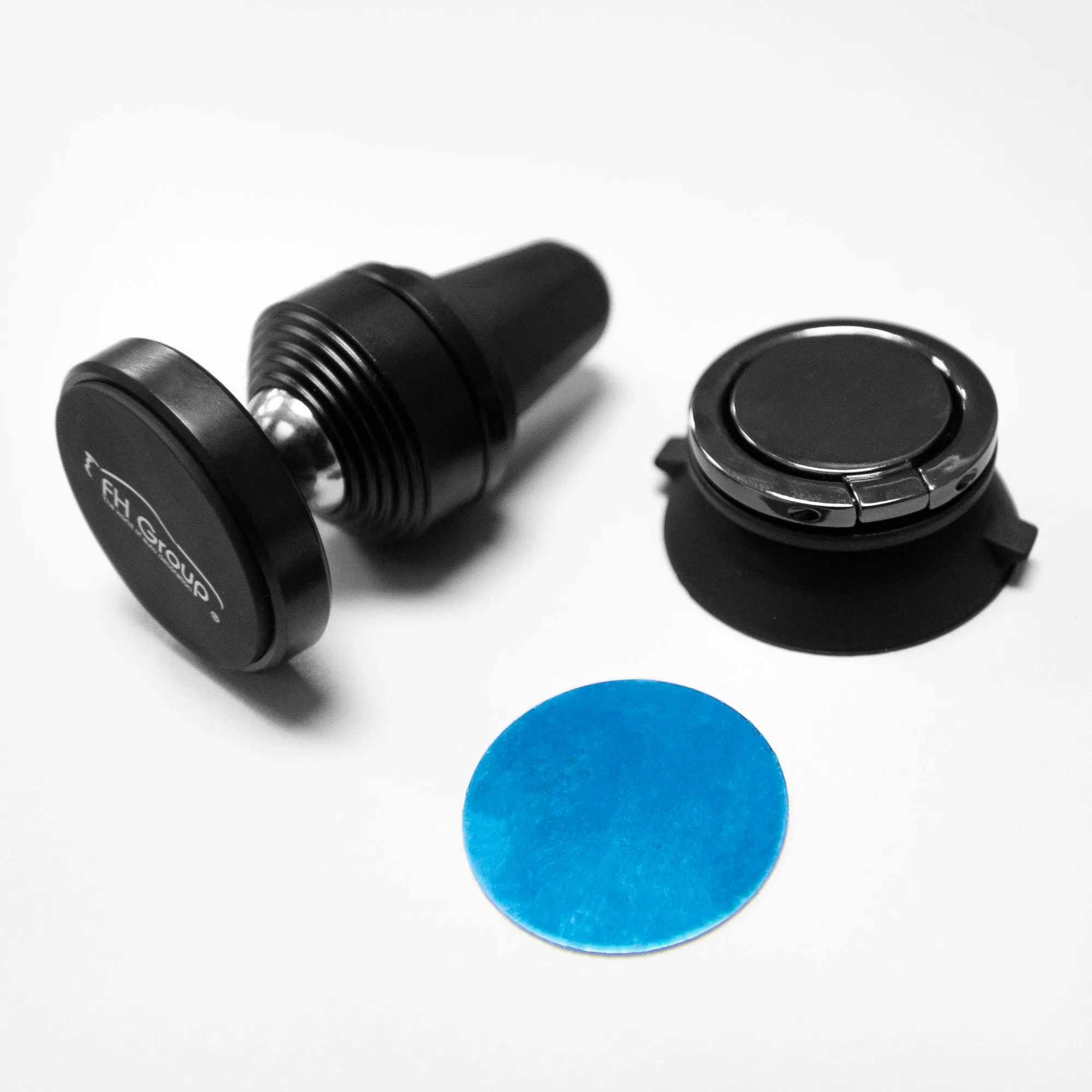 Air Vent Magnetic Phone Car Mount   Suction Cup Ring Holder Black