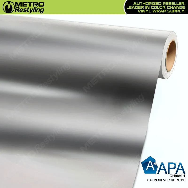 APA Vehicle Wrap Film | Satin Silver Chrome | BLOWOUT STOCK | CH/089.1 - 5ft x 81ft