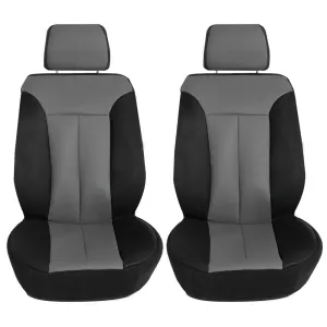 Apex90 Superior Faux Leather Car Seat Covers - Front Set Black