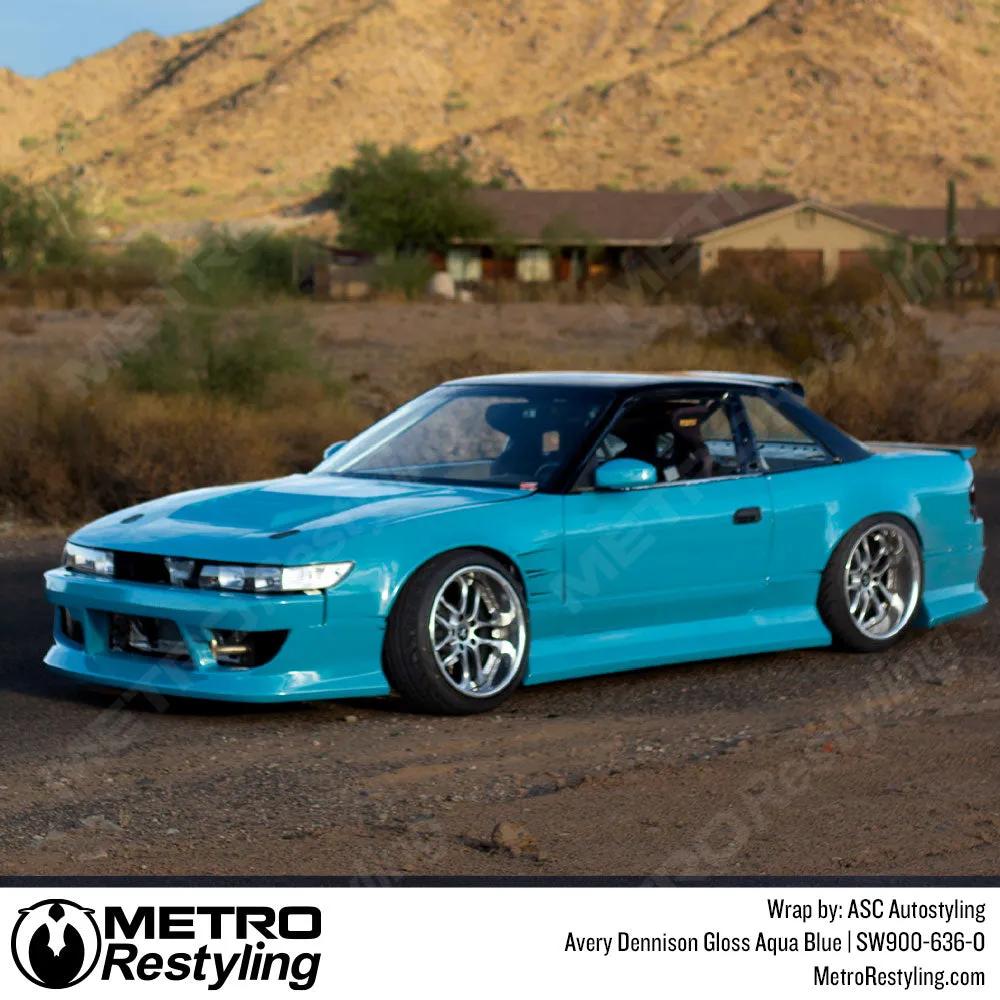 Avery Dennison SW900 Gloss Aqua Blue Vinyl Wrap | SW900-636-O
