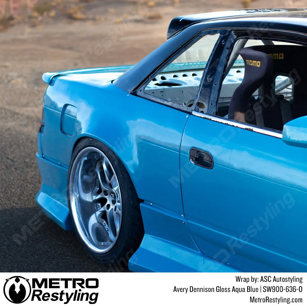 Avery Dennison SW900 Gloss Aqua Blue Vinyl Wrap | SW900-636-O