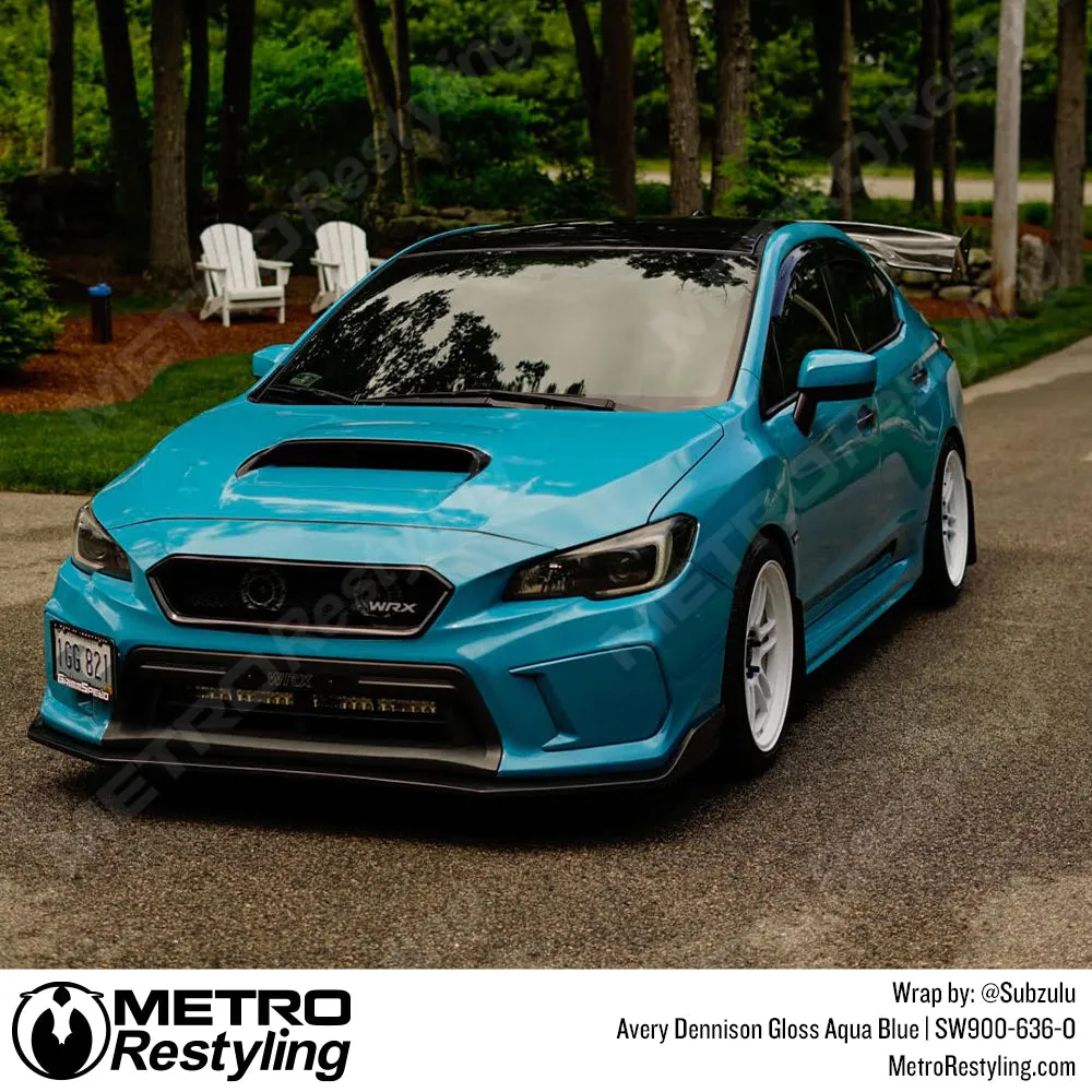 Avery Dennison SW900 Gloss Aqua Blue Vinyl Wrap | SW900-636-O