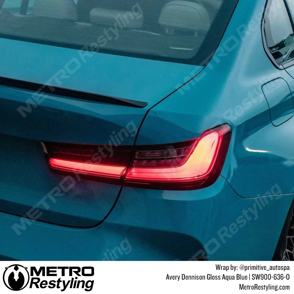 Avery Dennison SW900 Gloss Aqua Blue Vinyl Wrap | SW900-636-O