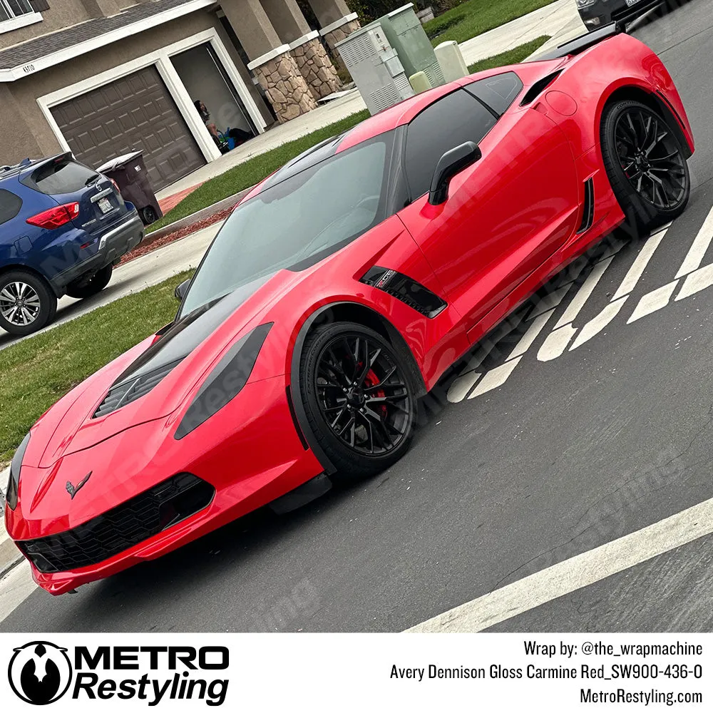 Avery Dennison SW900 Gloss Carmine Red Vinyl Wrap | SW900-436-O