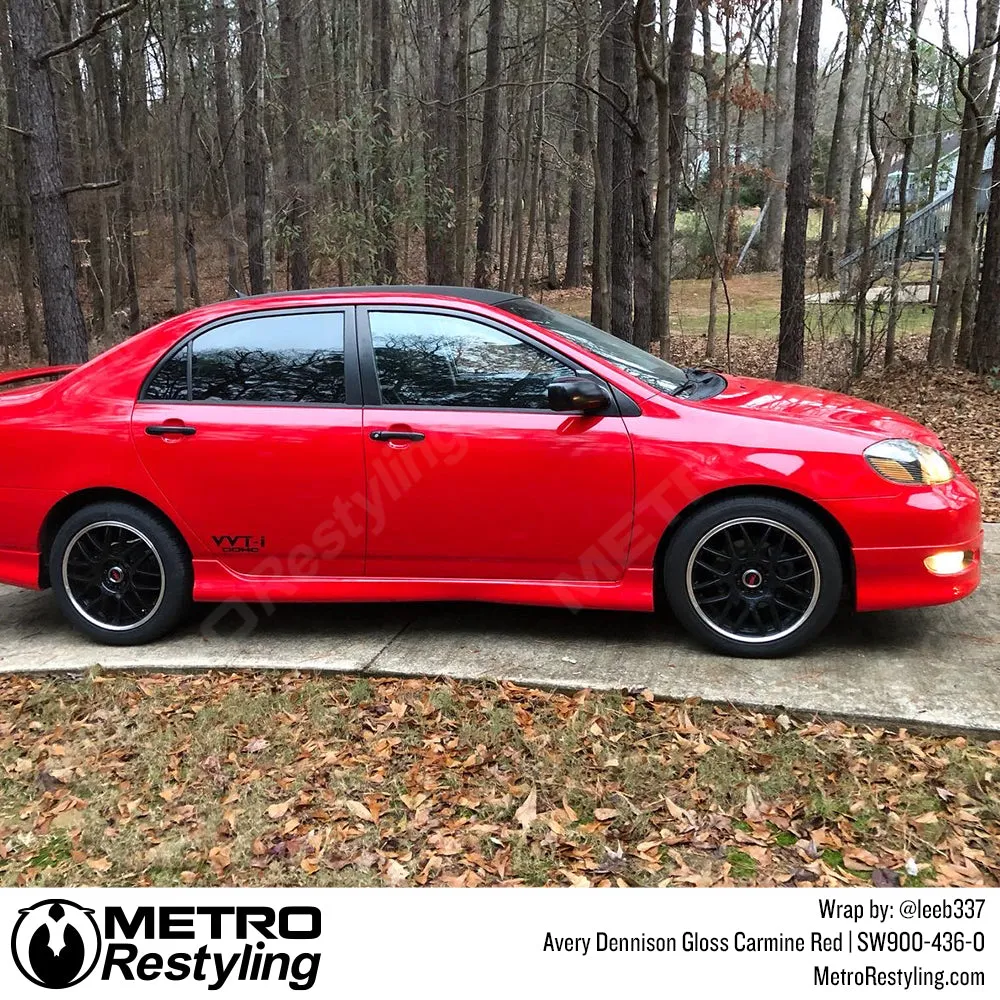 Avery Dennison SW900 Gloss Carmine Red Vinyl Wrap | SW900-436-O