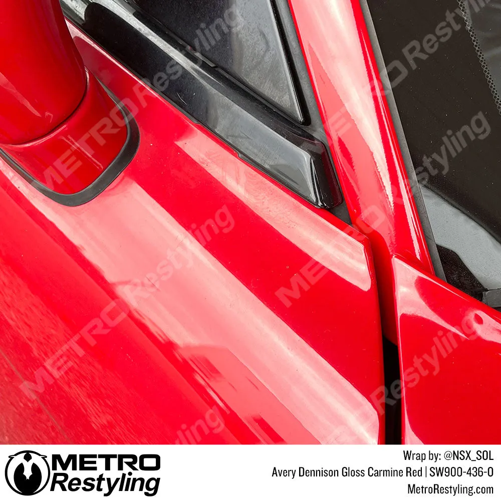Avery Dennison SW900 Gloss Carmine Red Vinyl Wrap | SW900-436-O