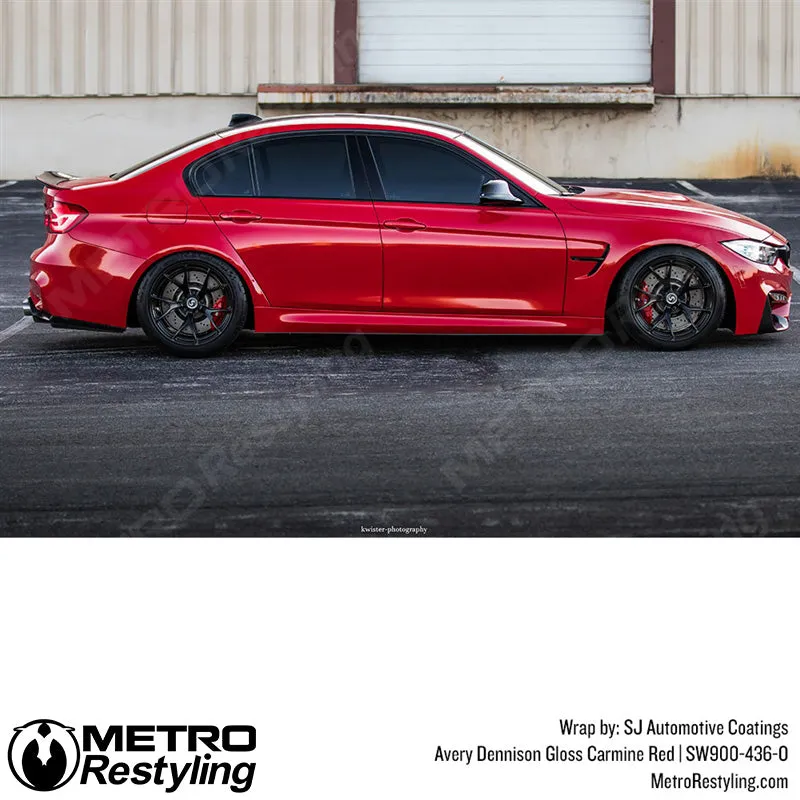 Avery Dennison SW900 Gloss Carmine Red Vinyl Wrap | SW900-436-O