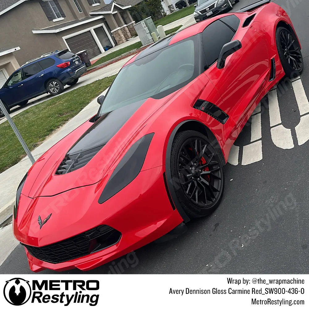 Avery Dennison SW900 Gloss Carmine Red Vinyl Wrap | SW900-436-O