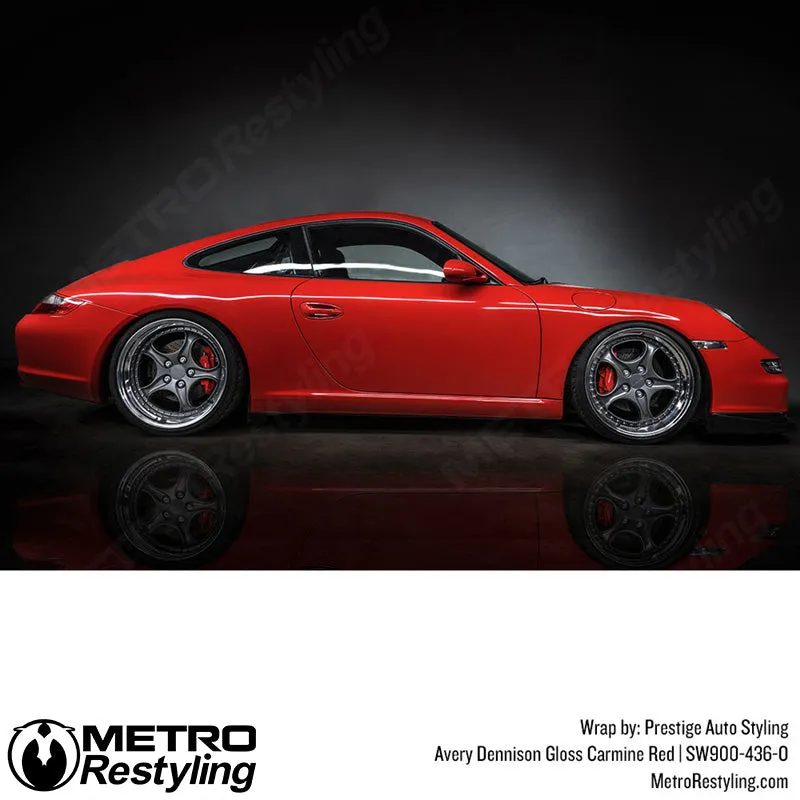 Avery Dennison SW900 Gloss Carmine Red Vinyl Wrap | SW900-436-O