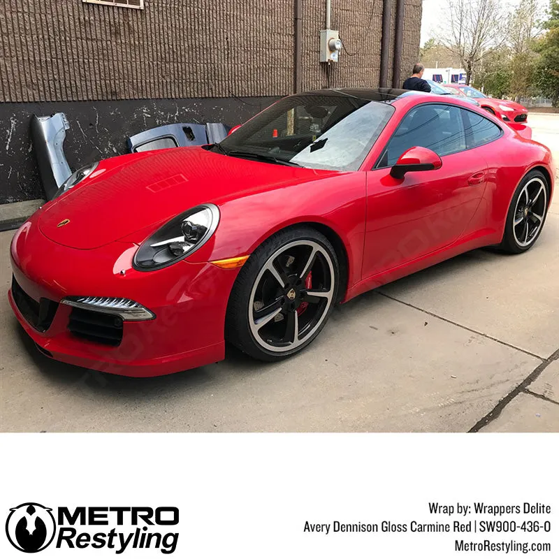 Avery Dennison SW900 Gloss Carmine Red Vinyl Wrap | SW900-436-O