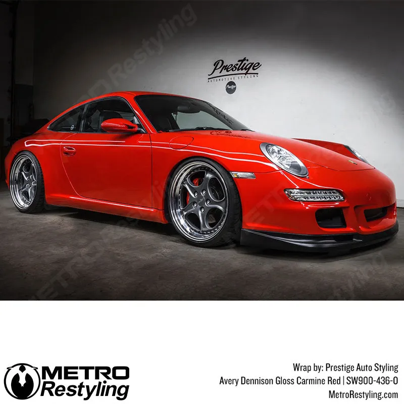 Avery Dennison SW900 Gloss Carmine Red Vinyl Wrap | SW900-436-O
