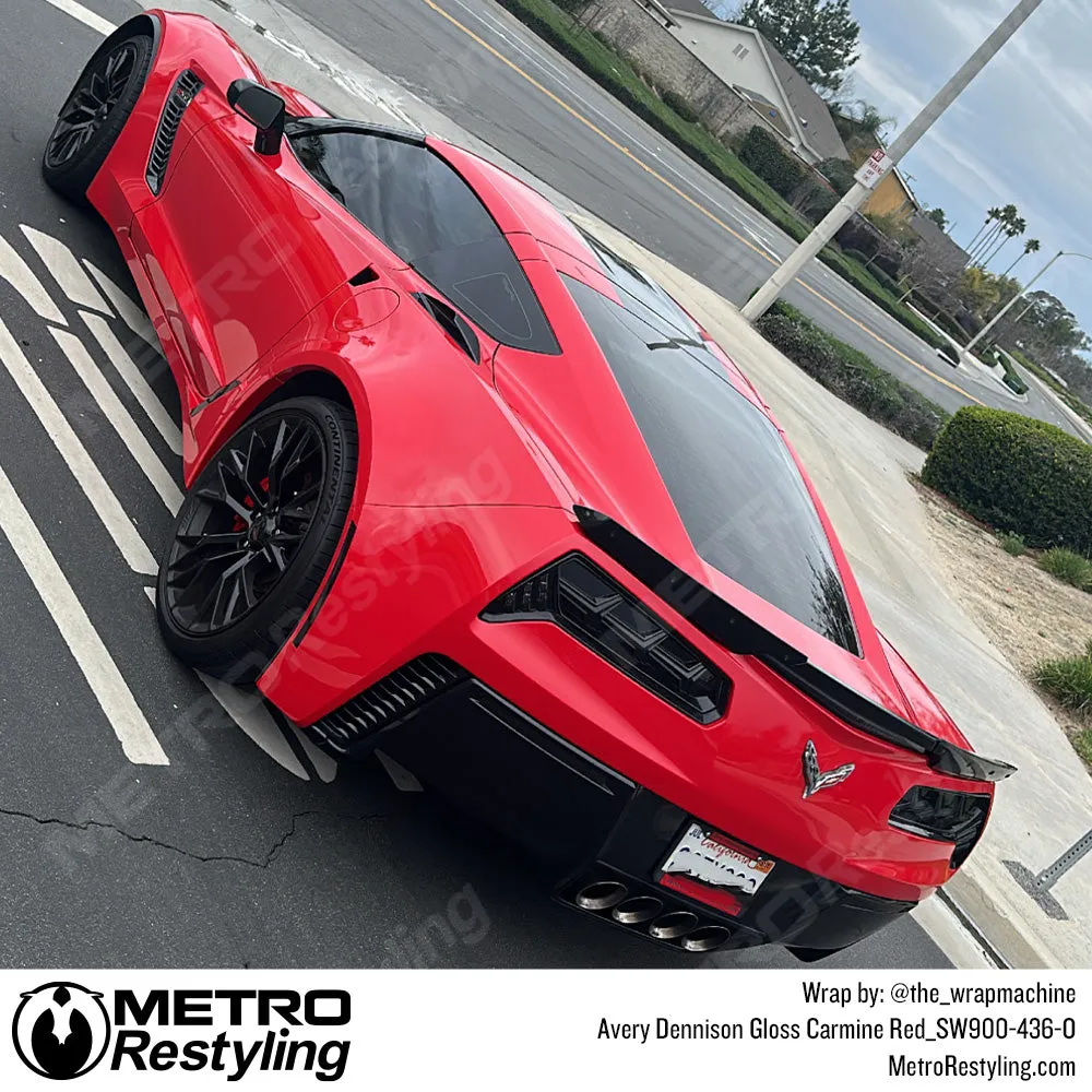 Avery Dennison SW900 Gloss Carmine Red Vinyl Wrap | SW900-436-O