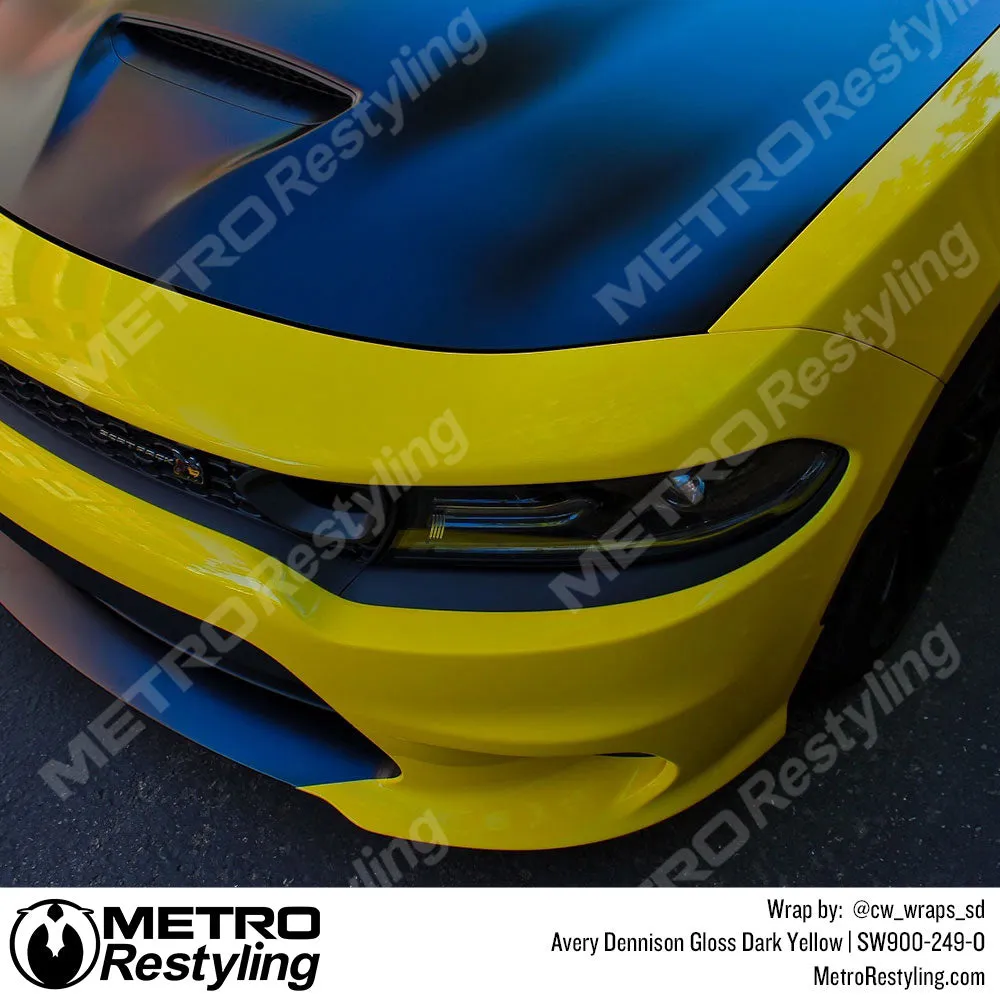 Avery Dennison SW900 Gloss Dark Yellow Vinyl Wrap | SW900-249-O
