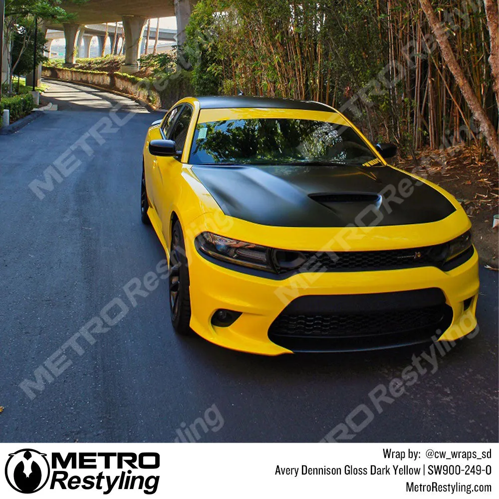 Avery Dennison SW900 Gloss Dark Yellow Vinyl Wrap | SW900-249-O