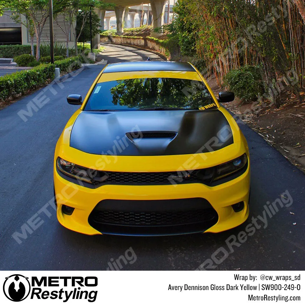 Avery Dennison SW900 Gloss Dark Yellow Vinyl Wrap | SW900-249-O