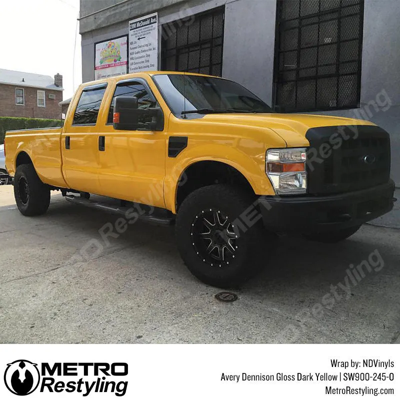Avery Dennison SW900 Gloss Dark Yellow Vinyl Wrap | SW900-249-O