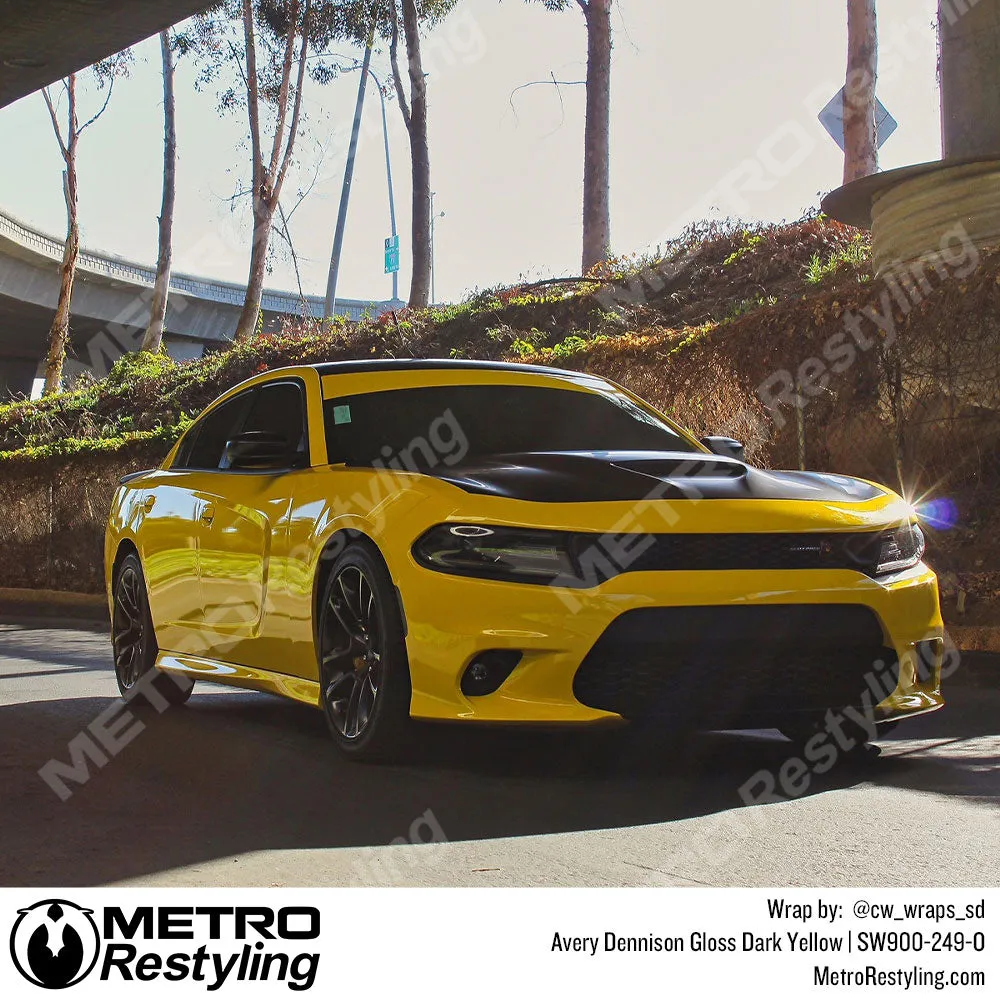 Avery Dennison SW900 Gloss Dark Yellow Vinyl Wrap | SW900-249-O