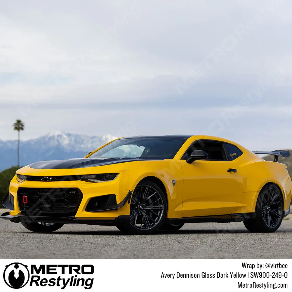Avery Dennison SW900 Gloss Dark Yellow Vinyl Wrap | SW900-249-O