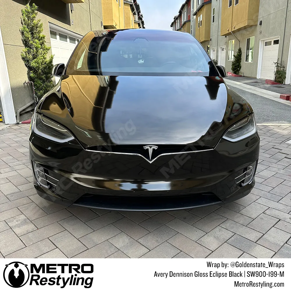 Avery Dennison SW900 Gloss Eclipse Black Vinyl Wrap | SW900-199-M