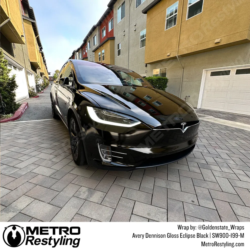 Avery Dennison SW900 Gloss Eclipse Black Vinyl Wrap | SW900-199-M