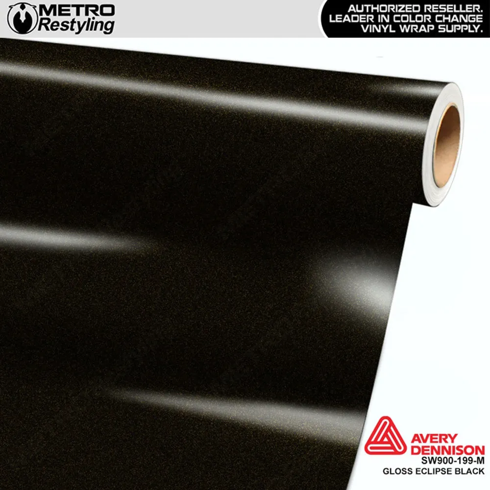 Avery Dennison SW900 Gloss Eclipse Black Vinyl Wrap | SW900-199-M