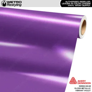 Avery Dennison SW900 Gloss Metallic Vibrant Violet Vinyl Wrap | SW900-522-M