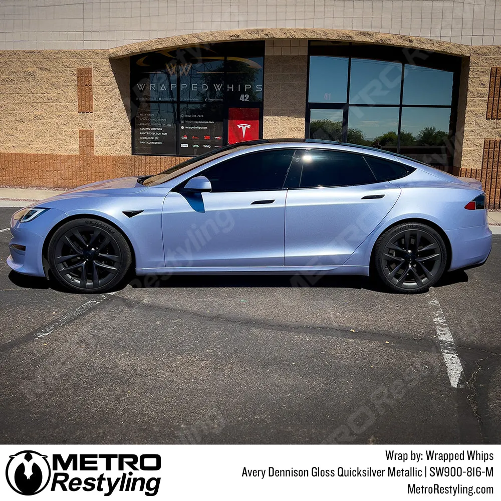 Avery Dennison SW900 Gloss Quicksilver Metallic Vinyl Wrap | SW900-816-M