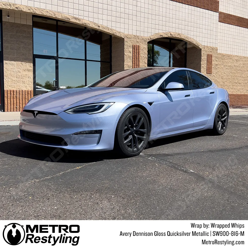 Avery Dennison SW900 Gloss Quicksilver Metallic Vinyl Wrap | SW900-816-M