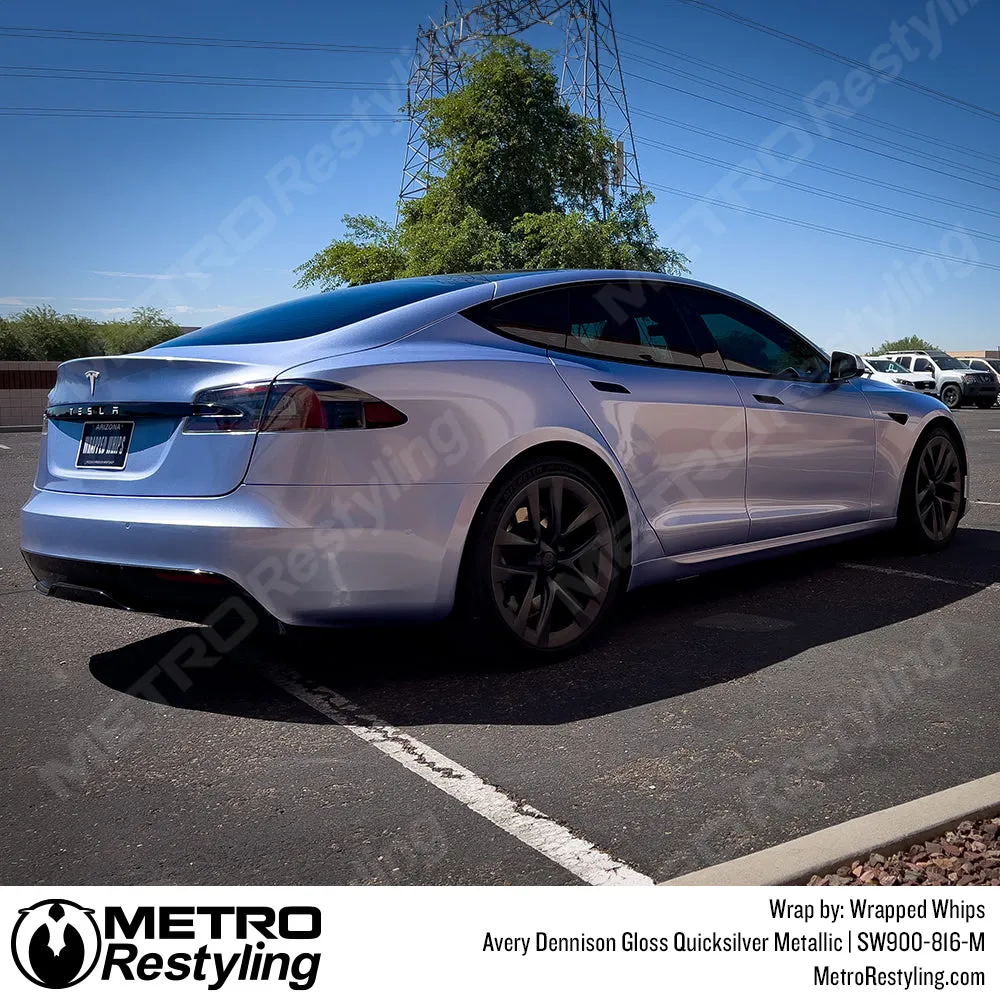 Avery Dennison SW900 Gloss Quicksilver Metallic Vinyl Wrap | SW900-816-M