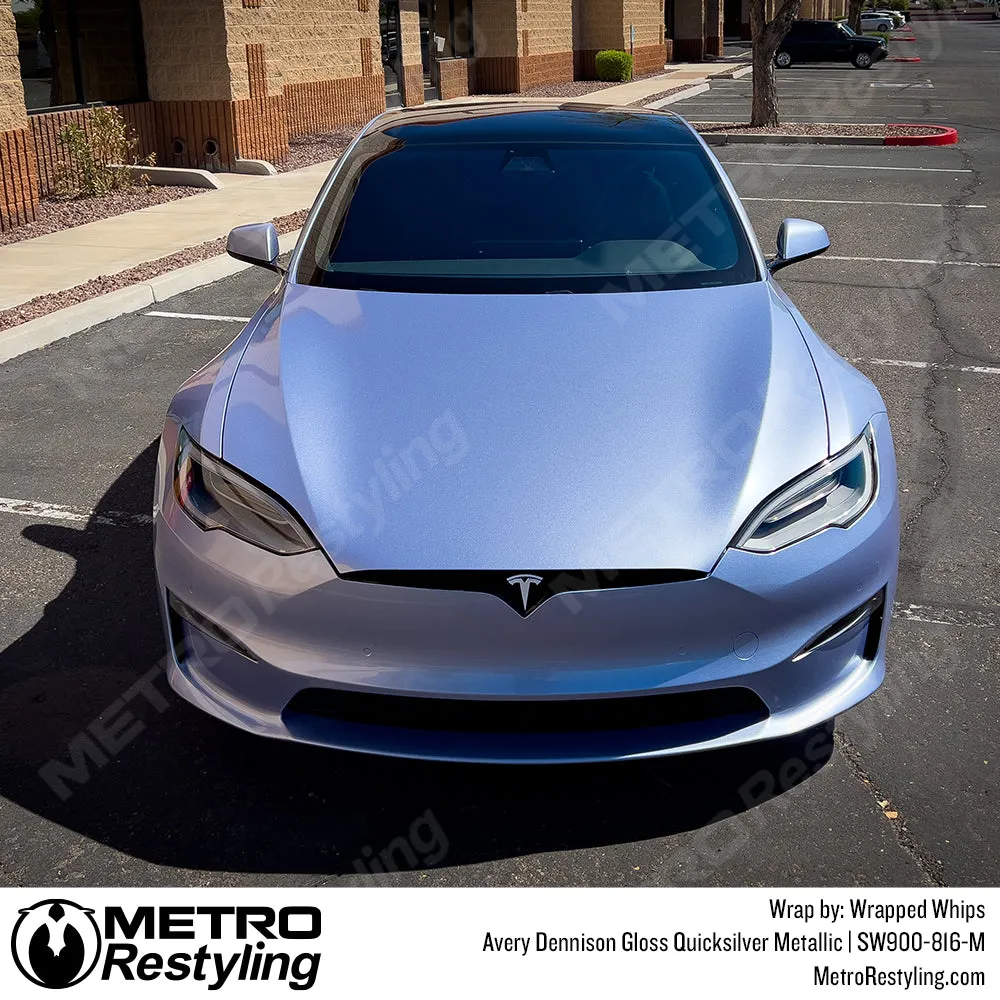 Avery Dennison SW900 Gloss Quicksilver Metallic Vinyl Wrap | SW900-816-M
