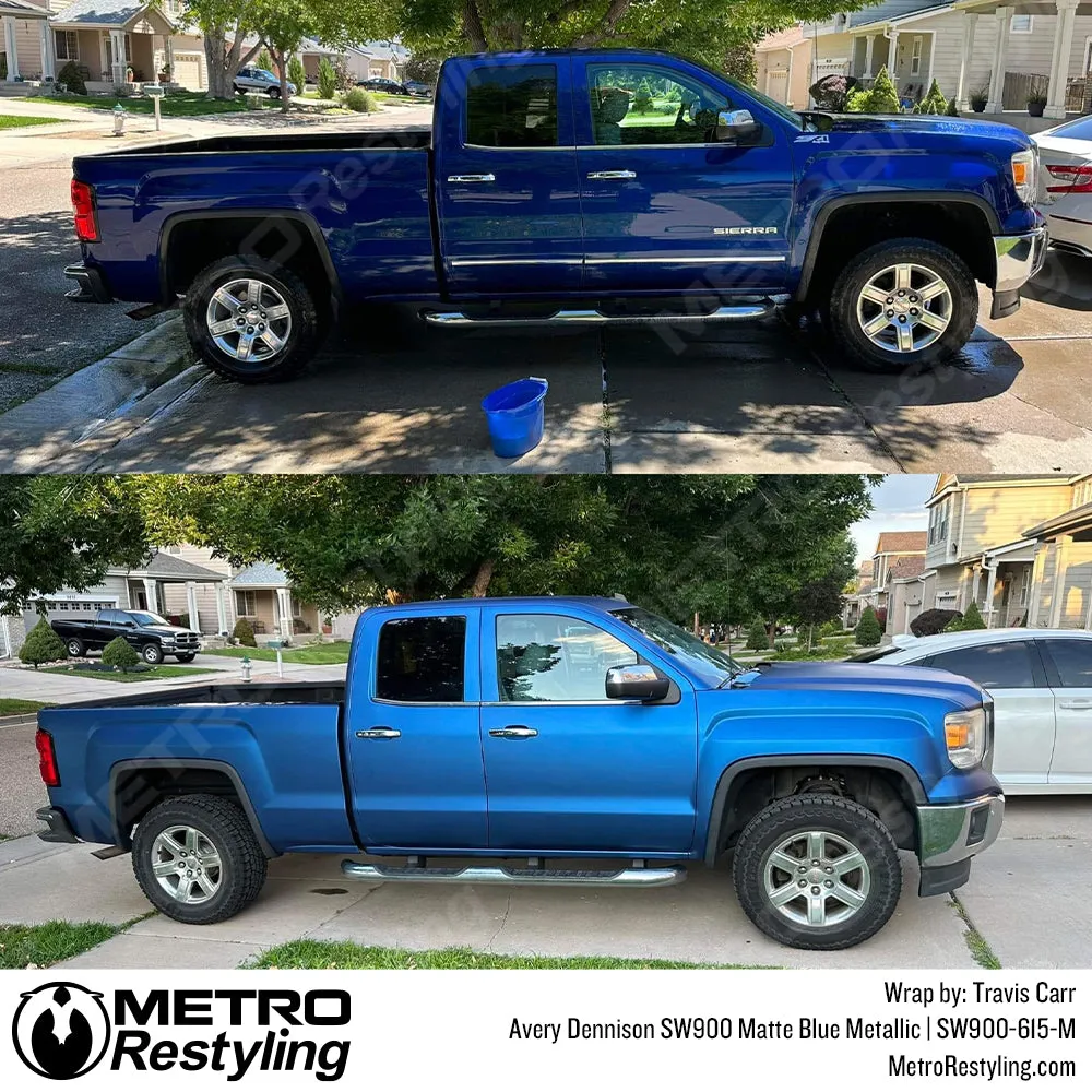 Avery Dennison SW900 Matte Blue Metallic Vinyl Wrap | SW900-615-M