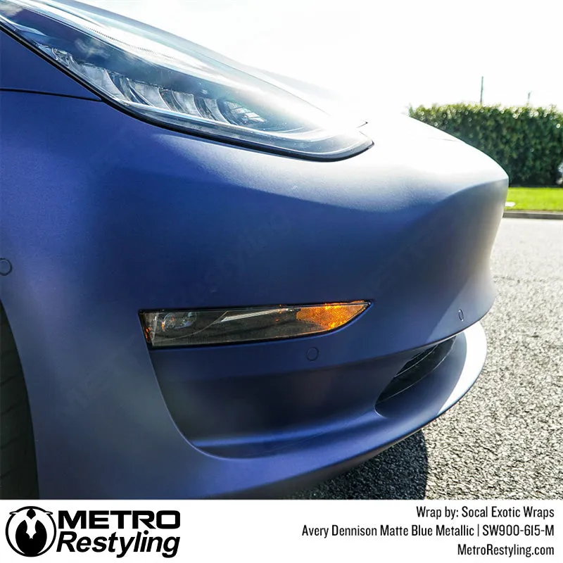 Avery Dennison SW900 Matte Blue Metallic Vinyl Wrap | SW900-615-M