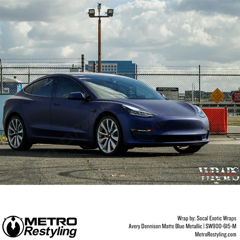 Avery Dennison SW900 Matte Blue Metallic Vinyl Wrap | SW900-615-M