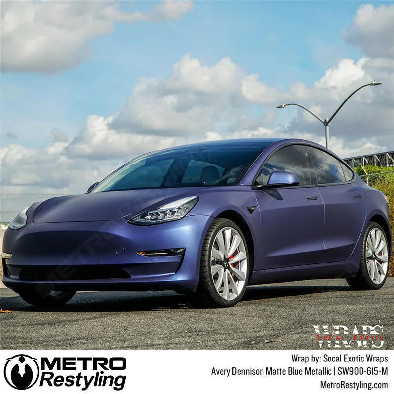 Avery Dennison SW900 Matte Blue Metallic Vinyl Wrap | SW900-615-M
