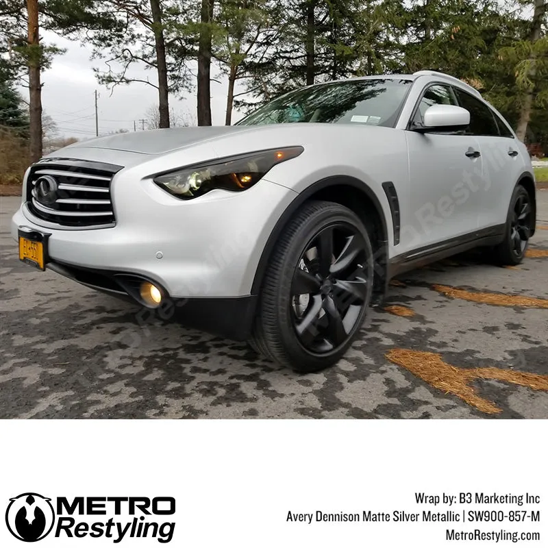 Avery Dennison SW900 Matte Silver Metallic Vinyl Wrap | SW900-857-M